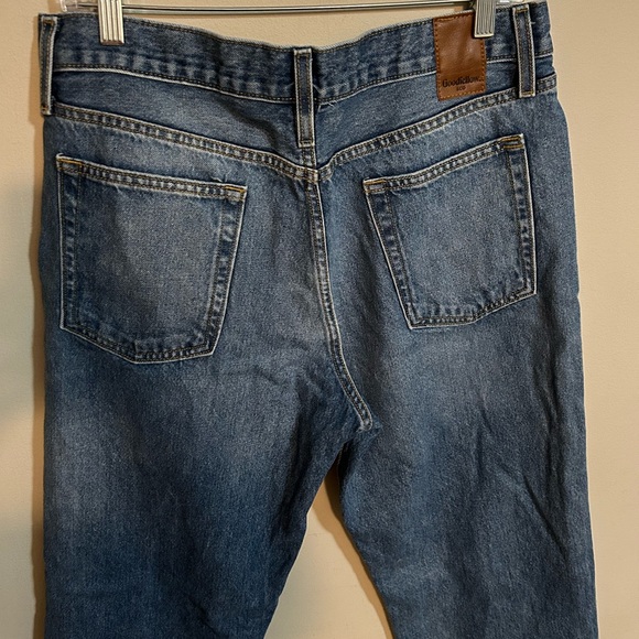 Goodfellow & Co Mens Relaxed Fit Cotton Denim Blue Jeans Medium Wash Faded 33x32 - Picture 6 of 6